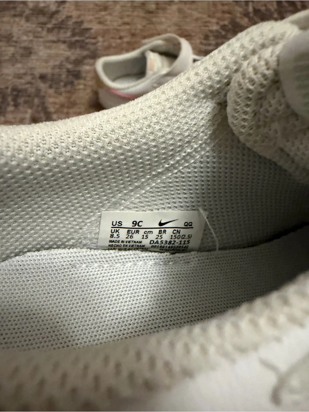 New Nike Kids' White & Pink Everyday Sneaker
